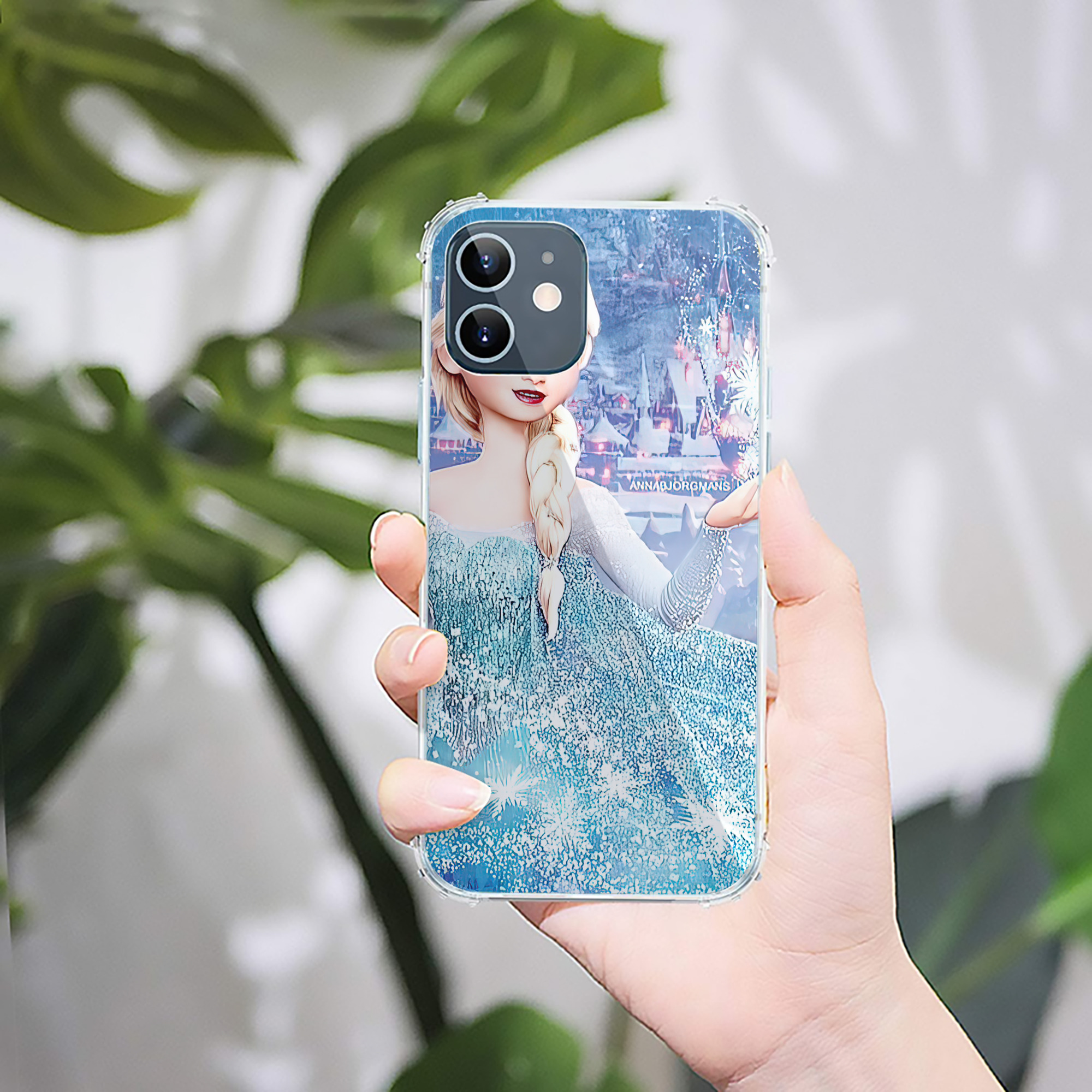（画像用） アナと雪の女王 アンナ エルサ Frozen Anna Elsa 【iPhone 12シリーズ対応】透明スマホケース（クリアソフトケース）